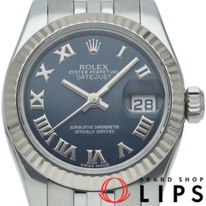 勞力士 Datejust 26 女士 Jubilee 腕錶 179174（隨機款），附保固卡，K18白金/不鏽鋼材質，藍色錶盤，拋光處理，成色極佳 [二手]