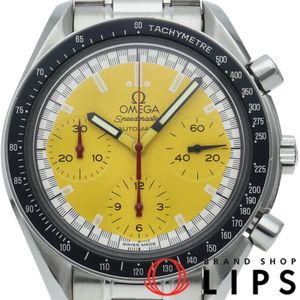 OMEGA 스피드마스터 레이싱 크로노그래프 39mm 옐로우 Speedmaster Racing 3510.12 보증서 SS 남성용 시계 옐로우 폴리싱 완료 미품 【중고】