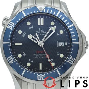 OMEGA 씨마스터 300M 코액시얼 GMT 41mm 2535.80 박스 보증서 포함 SS 남성용 시계 블루 폴리싱 완료 최상급 [중고]