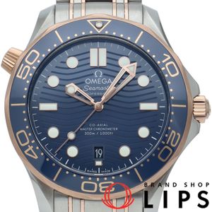 OMEGA 씨마스터 다이버 300M 코-액시얼 42mm 210.20.42.20.03.002 박스 보증서 K18PG/SS 남성용 시계 블루 폴리싱 완료 최상급 컨디션 【중고】