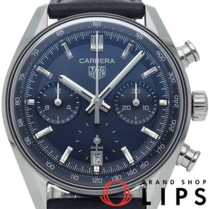 TAG Heuer Carrera Chronograph Calibre TH20-00 39mm CBS2212.FC6535 Box, Warranty Card, Stainless Steel/Leather Strap, Men's Watch, Blue, Polished, Excellent Condition [Used]