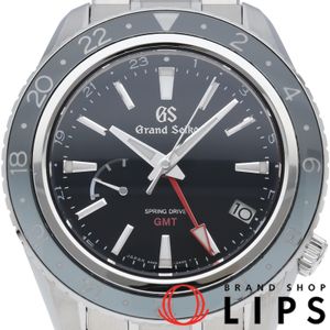 SEIKO 그랜드 세이코 스프링 드라이브 GMT 44mm 스포츠 컬렉션 Grand Seiko Sport Collection Spring Drive GMT 44mm SBGE201/9R66-0AA0 박스 보증서 SS 남성용 시계 블랙 폴리싱 완료 최상급 컨디션 【중고】
