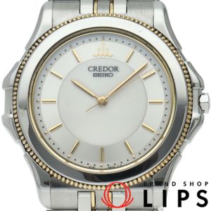 Seiko Credor Pacifique Men's Watch GCAR034/8J81-6B60 K18YG/SS Men's Watch Silver Polished Excellent Condition [Used]