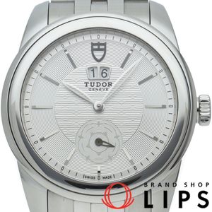 Tudor Glamour Double Date Watch 42mm 57000 Warranty Card Stainless Steel Men's Watch Silver Polished Excellent Condition [Used]
