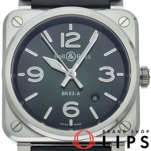 Bell & Ross BR-03 Green Steel 42mm BR03A-GN-ST/SCA Men's Watch, Green, Excellent Condition, Box, Warranty, Stainless Steel/Rubber Band, Brand New