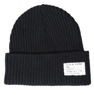 NEW ERA Military Knit Rib-Knit Cap, One Size, Black, Watch Cap, Beanie, Knit Hat [Used] [NEW ERA]