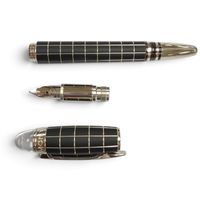 品相極佳 ▼MONTBLANCStarwalker 橡膠鋼筆，14K 金筆尖（M），白色星形飾面，啞光黑/銀色飾面，德國製造，男士款。