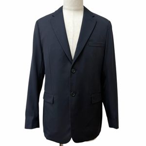 Unused □DIOR Homme 933C224A4739 100% Wool Single-Breasted Blazer Tailored Jacket Dark Navy Size 50 Made in Italy Authentic Men's