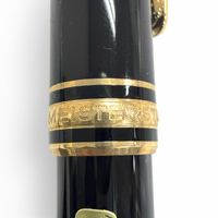 極美品□MONTBLANC モンブラン マイスターシュテュック ペン先14K Mニブ ホワイトスター 万年筆 ブラック ゴールド 西ドイツ製 メンズ
