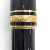 極美品□MONTBLANC モンブラン マイスターシュテュック ペン先14K Mニブ ホワイトスター 万年筆 ブラック ゴールド 西ドイツ製 メンズ