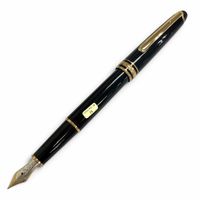 極美品□MONTBLANC モンブラン マイスターシュテュック ペン先14K Mニブ ホワイトスター 万年筆 ブラック ゴールド 西ドイツ製 メンズ