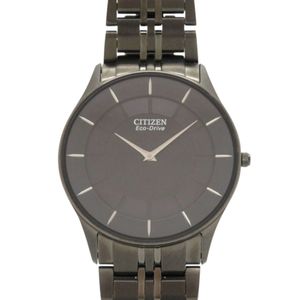 成色極佳的西鐵城 (Citizen) AR3017-58E SS 黑色光動能腕錶，黑色錶盤，型號 0763 [二手] 西鐵城