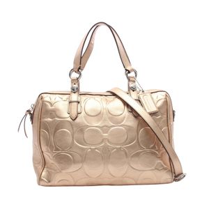 【二手】COACH)經典款 2WAY F17992 金色皮革單肩包 女士二手 B