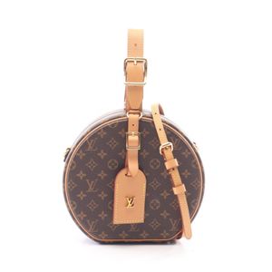 [중고] LOUIS VUITTON 손가방 쁘띠뜨 보아뜨 샤포 모노그램 2WAY M43514 PVC 코팅 캔버스 레더 쁘띠뜨 보아뜨 샤포