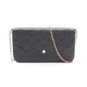 [Used] Louis Vuitton LOUIS VUITTON Shoulder Bag Pochette Felicie Monogram Empreinte Noir M64064 Noir Leather Pochette Felicie