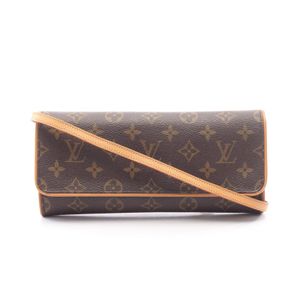 [Used] Louis LOUIS VUITTON Pochette Twin GM Shoulder Bag, Monogram M51852, PVC Coated Canvas Leather, Women's Pochette Twin GM