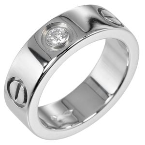 カルティエ CARTIER ラブ クラシックモデル 7号 リング・指輪 Pt950プラチナ×ダイヤモンド1石 約10.6g Love Classic Model レディース【中古】