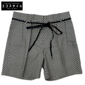 Dries Van Noten Black x White Checker Flag Silk Shorts, Size 34 [Used]