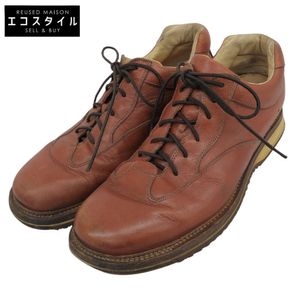 Santoni Italian-made leather sneakers, men's, Braun, actual size approximately 26.5cm (used).