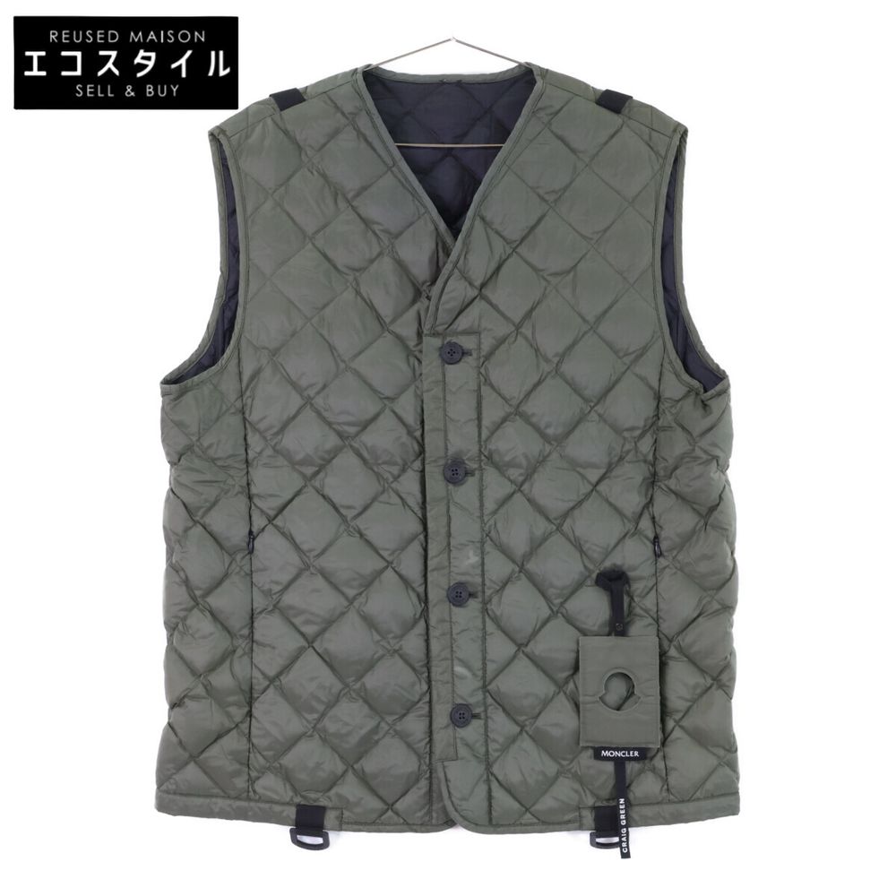 Moncler Genius 5 x Craig Green Hines logo silhouette tag quilted down jacket, size 3 [Used]