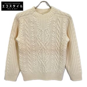 Hermes 97-7703 Cashmere Bottleneck Aran Knit 36 ​​[Used]