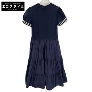 Borders at Balcony BD23111-2K-06 海軍藍鑲邊層疊洋裝 36碼 [二手]