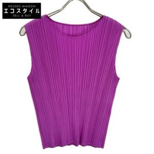 PLEATS PLEASE ISSEY MIYAKE PP41JK002 퍼플 JUICY COLORS 슬리브리스 상의(기타) 아오야마 한정 -【중고】