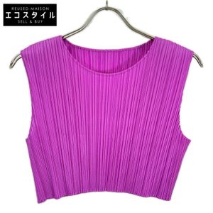 PLEATS PLEASE ISSEY MIYAKE PP41JK001 퍼플 JUICY COLORS 슬리브리스 상의(기타) 아오야마 한정 -【중고】
