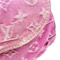 Louis Vuitton 2006 M95216 Monogram Denim Fuchsia Pink Mini Pretty Shoulder Bag [Used]