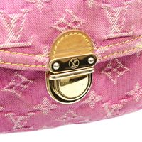 Louis Vuitton 2006 M95216 Monogram Denim Fuchsia Pink Mini Pretty Shoulder Bag [Used]