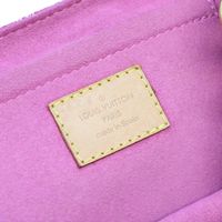 Louis Vuitton 2006 M95216 Monogram Denim Fuchsia Pink Mini Pretty Shoulder Bag [Used]