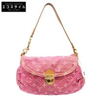 Louis Vuitton 2006 M95216 Monogram Denim Fuchsia Pink Mini Pretty Shoulder Bag [Used]