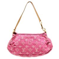 Louis Vuitton 2006 M95216 Monogram Denim Fuchsia Pink Mini Pretty Shoulder Bag [Used]