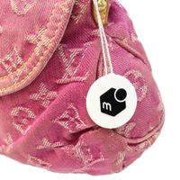 Louis Vuitton 2006 M95216 Monogram Denim Fuchsia Pink Mini Pretty Shoulder Bag [Used]