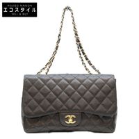 Chanel No. 13 A28600 Black Caviar Gold Hardware Single Deca Matelassé 30 Shoulder Bag [Used]