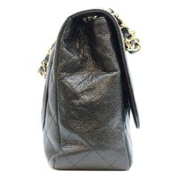 Chanel No. 13 A28600 Black Caviar Gold Hardware Single Deca Matelassé 30 Shoulder Bag [Used]