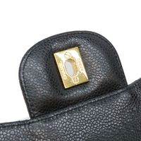 Chanel No. 13 A28600 Black Caviar Gold Hardware Single Deca Matelassé 30 Shoulder Bag [Used]
