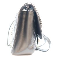 Chanel No. 19 A94074 Black Calfskin Silver Hardware Paris-Dalas Studded Buckle Flap Shoulder Bag [Used]
