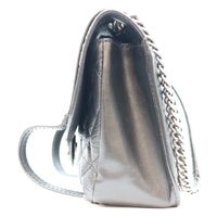 Chanel No. 19 A94074 Black Calfskin Silver Hardware Paris-Dalas Studded Buckle Flap Shoulder Bag [Used]
