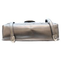 Chanel No. 19 A94074 Black Calfskin Silver Hardware Paris-Dalas Studded Buckle Flap Shoulder Bag [Used]