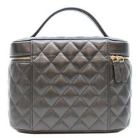 Chanel AP2573 Black Timeless Classic Caviar Gold Hardware Top Handle Vanity Handbag [Used]