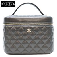 Chanel AP2573 Black Timeless Classic Caviar Gold Hardware Top Handle Vanity Handbag [Used]