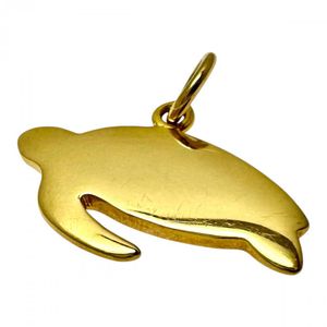 Pomellato DoDo Sea Turtle Motif Pendant top, 18K Gold, 2.9g, Women's [Used]
