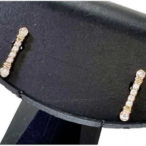 TIFFANY&Co./Tiffany Fleur-de-lis Diamond Earrings, K18PG Pink Gold, 0.7g, Women's [Pre-owned]
