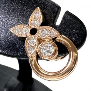 LOUIS VUITTON 이딜 블라썸 싱글 피어싱 다이아몬드 0.09ct K18PG 핑크 골드 1.6g Q16532 여성용 【중고】