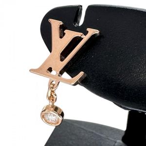 LOUIS VUITTON/ Louis Vuitton Idylle Blossom LV Single Earring, 0.03ct Diamond, K18PG Pink Gold, 1.1g, Q96549, Women's [Used]