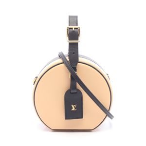 [중고] LOUIS VUITTON 손가방 쁘띠뜨 부아뜨 샤포 2WAY M53138 베이지/블랙 레더 쁘띠뜨 부아뜨 샤포 여성용