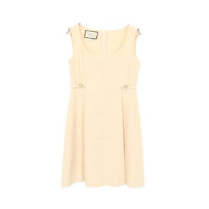 【二手】Gucci GUCCI 連身裙，雙G互扣紐扣，無袖，631483，絲毛混紡連身裙，女款，二手 B