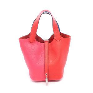 [중고] Hermes 에르메스 손가방 피코탄 락 카자크 2 PM 로즈 익스트림 루즈 쿠 블루 잔지바르