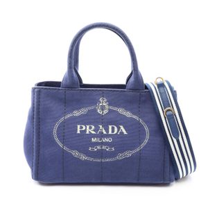 【중고】 Prada PRADA 토트백 CANAPA 카나파 2WAY 네이비 캔버스 카나파 2way 토트 여성용 Used A